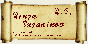 Minja Vujadinov vizit kartica